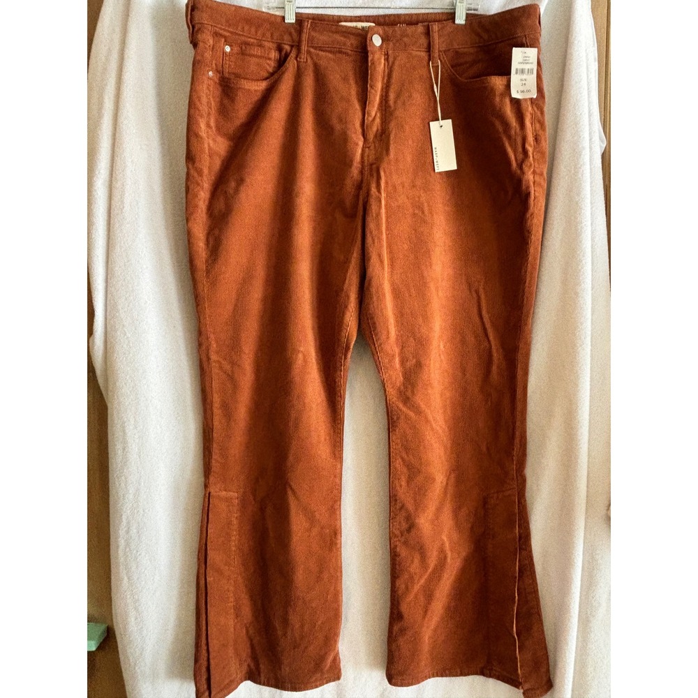 Warp + Weft San Diego High Rise Split Flare Corduroy Pants Gingerbread  22/24
